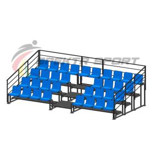 Купить Трибуна для зрителей 4 ряда на 34 места с перилами в Черногорске 