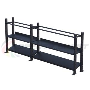 Купить Модульный стеллаж для гантелей, гирь и медболов 3180х430х1200 (2 секции) в Черногорске 